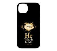 Christian Greater Is He Who Is In Me 1 John 4:4 Case for iPhone 14 Plus