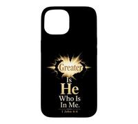 Christian Greater Is He Who Is In Me 1 John 4:4 Case for iPhone 15