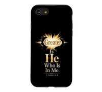 Christian Greater Is He Who Is In Me 1 John 4:4 Case for iPhone SE (2020) / 7/8