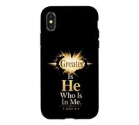 Christian Greater Is He Who Is In Me 1 John 4:4 Case for iPhone X/XS