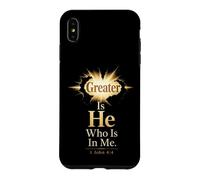 Christian Greater Is He Who Is In Me 1 John 4:4 Case for iPhone XS Max