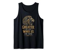 Christian Greater is He Who is in Me Bible Verse Gift Tank Top