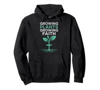 Christian Growing Plants Growing Faith Design Pullover Hoodie