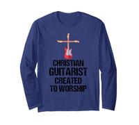 Christian Guitarist Created to Worship Music Guitar Player Long Sleeve T-Shirt