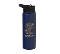 Christian Guitarist Praise Him with The Strings Stainless Steel Insulated Water Bottle