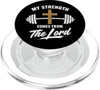 Christian Gym Motif: Strength from the Lord Jesus Christ PopSockets PopGrip for MagSafe