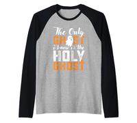 Christian Halloween The Only Ghost I Know is The Holy Ghost Raglan Baseball Tee