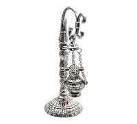 Christian Hanging Metal Censor with Chain, Lid, Removable Ash Catcher And Stand for Meditation, Office, Living Room, Bedroom, Multi, S