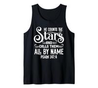 Christian, He Counts The Stars, Psalm 147:4, Jesus Tank Top