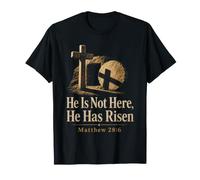 Christian He is Not Here He Has Risen Gift T-Shirt