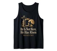 Christian He is Not Here He Has Risen Gift Tank Top