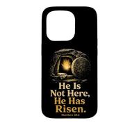 Christian He Is Risen Matthew 28:6 Easter Faith Gift Case for iPhone 15 Pro