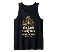 Christian He Left The Ninety Nine Good Shepherd Gift Tank Top
