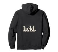 Christian Held In The Palm Of His Hand Backprint Pullover Hoodie