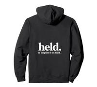 Christian Held In The Palm Of His Hand Backprint Pullover Hoodie