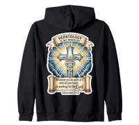Christian Hepatologist Hepatology Is My Ministry Doctor God Zip Hoodie
