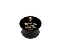 Christian Here I Am Lord Send Me Bible Verse Gift PopSockets Adhesive PopGrip