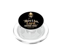 Christian Here I Am Lord Send Me Bible Verse Gift PopSockets PopGrip for MagSafe
