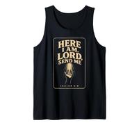 Christian Here I Am Lord Send Me Bible Verse Gift Tank Top