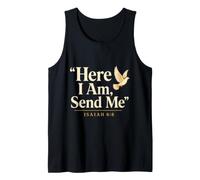 Christian Here I Am Send Me Isaiah 6:8 Faith Gift Tank Top