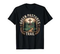 Christian Hiker Finding Green Pastures Every Mountain Trail T-Shirt