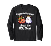 Christian Holy Ghost Halloween Nothing Scary Christian Jesus Long Sleeve T-Shirt