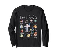 Christian Homeschooling Mama Homeschool is Mom Cottagecore Long Sleeve T-Shirt