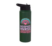 Christian Hospice Nurse Social Worker Work in Heaven Nursing Stainless Steel Insulated Water Bottle
