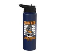 Christian Humor Sheep Mugshot Wanted Once Lost Bible Verse Stainless Steel Insulated Water Bottle