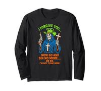 Christian Humor Sin No More Or Do Fun Womens Religious Long Sleeve T-Shirt