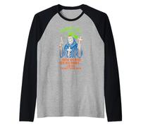 Christian Humor Sin No More Or Do Fun Womens Religious Raglan Baseball Tee
