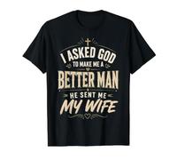 Christian Husband Wife Faith Love Marriage Message Value Graphic T-Shirt, Men, Black, S
