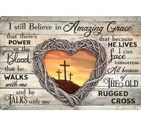 Christian Hymns Vintage Scripture Plaque for Church Home Wall Decor Inspirational Faith Gift 8"x12"