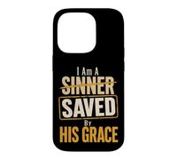 Christian I Am A Sinner Saved By His Grace Gift Case for iPhone 14 Pro