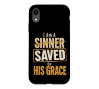 Christian I Am A Sinner Saved By His Grace Gift Case for iPhone XR