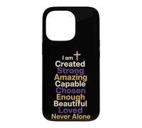 Christian I Am Created Strong Chosen Loved Word Cloud Case for iPhone 13 Pro