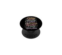 Christian I Am Created Strong Chosen Loved Word Cloud PopSockets Adhesive PopGrip
