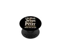 Christian I Am Mixed Half Jesus Half Peter Faith Gift PopSockets Adhesive PopGrip