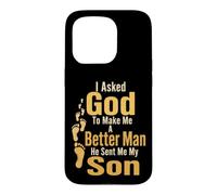 Christian I Asked God To Make Me A Better Man He Sent Me Case for iPhone 15 Pro