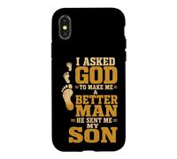 Christian I Asked God To Make Me A Better Man He Sent Me Case for iPhone X/XS