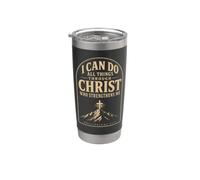Christian I Can Do All Things Through Christ Bible Verse Stainless Steel Insulated Tumbler