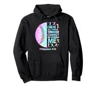 Christian I Can Do All Things Through Jesus Tie Dye Baseball Pullover Hoodie