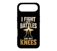 Christian I Fight My Battles On My Knees Prayer Gift Case for iPhone Air
