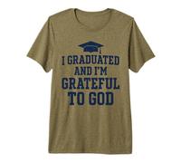 Christian I Graduated and I'm Grateful to God Premium T-Shirt