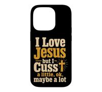 Christian I Love Jesus But I Cuss A Little Gift Case for iPhone 14 Pro