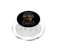 Christian I Only Kneel For One Man Cross Gift PopSockets PopGrip for MagSafe