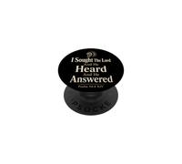 Christian I Sought The Lord And He Heard Bible Verse Gift PopSockets Adhesive PopGrip
