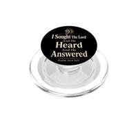 Christian I Sought The Lord And He Heard Bible Verse Gift PopSockets PopGrip for MagSafe