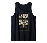 Christian I Sought The Lord and He Heard Bible Verse Gift Tank Top