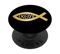 CHRISTIAN ICHTHYS ICHTHUS SYMBOL - JESUS FISH PopSockets Adhesive PopGrip